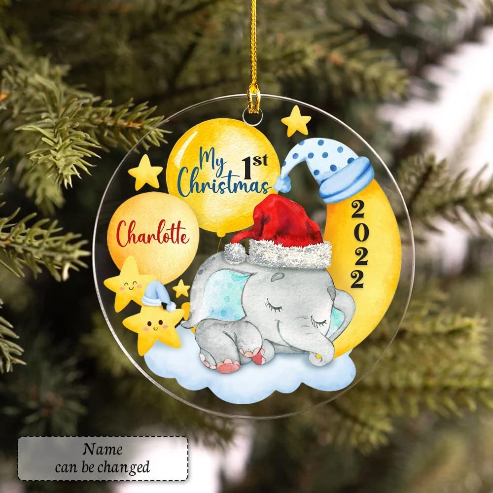 Baby's First Christmas Elephant Ornament 