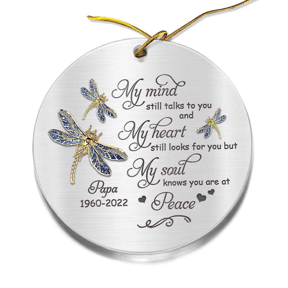 Custom Personalized Memorial Photo Heart Lithograph - Christmas/Memorial Gift For Family - There Is No One Who Misses You More Than Me main image 1