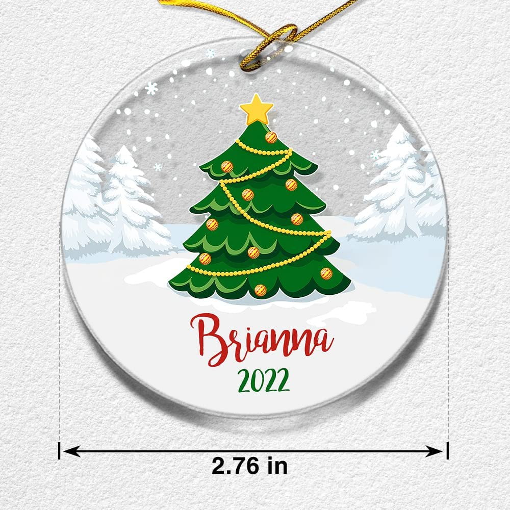 Personalized Ornament Green Christmas Tree