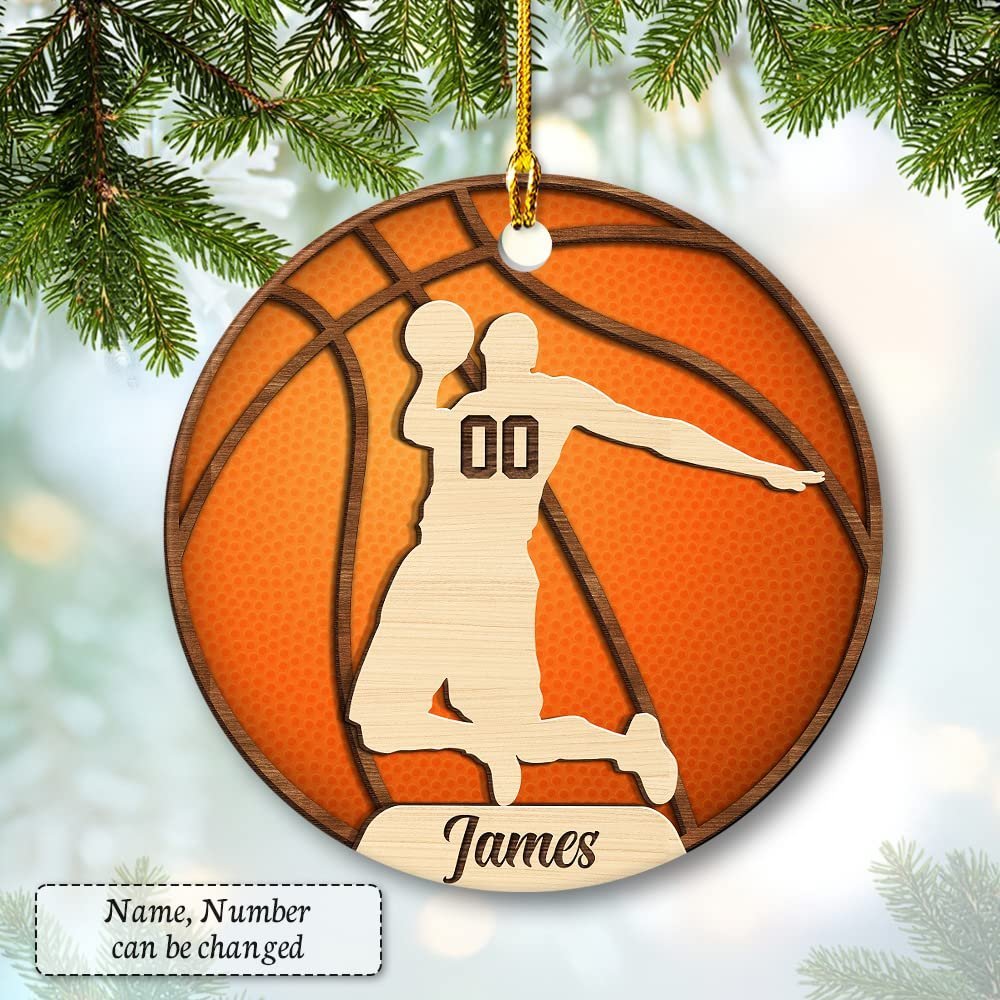 Personalized Ornament Basketball Custom Name