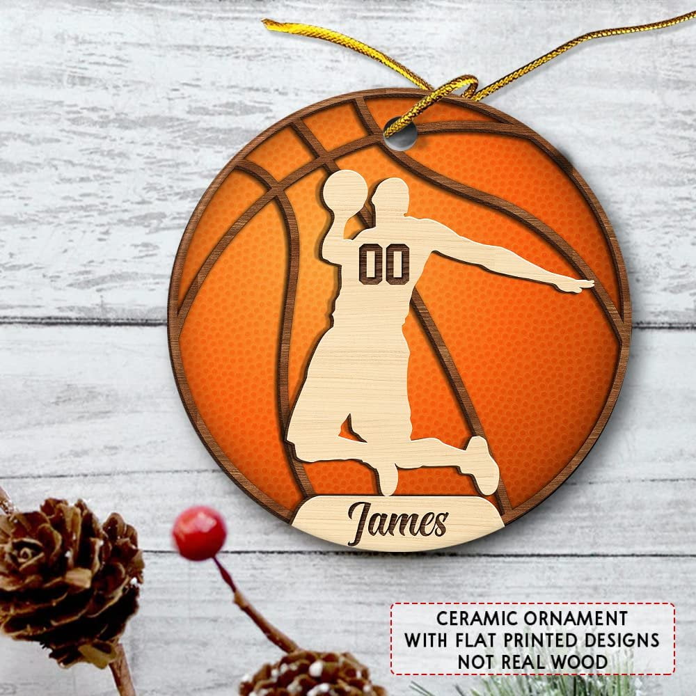 Personalized Ornament Basketball Custom Name