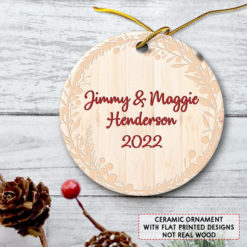 Personalized Circle Ornament Couple Custom Photo