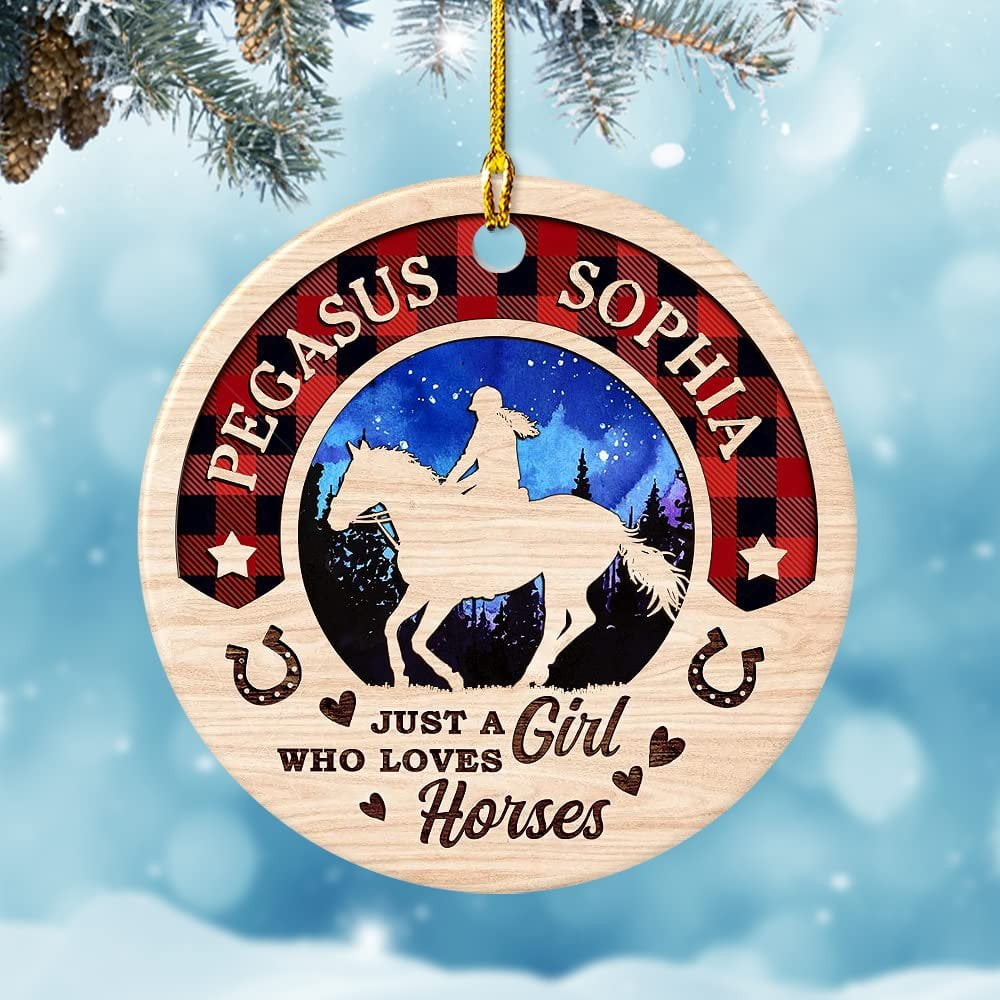 Personalized Ornament Horse Girl Loves Horses Gift Ideas