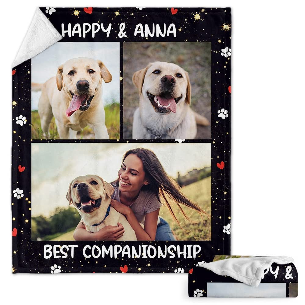 Personalized Dog Photo Blanket Dog Cat Pet