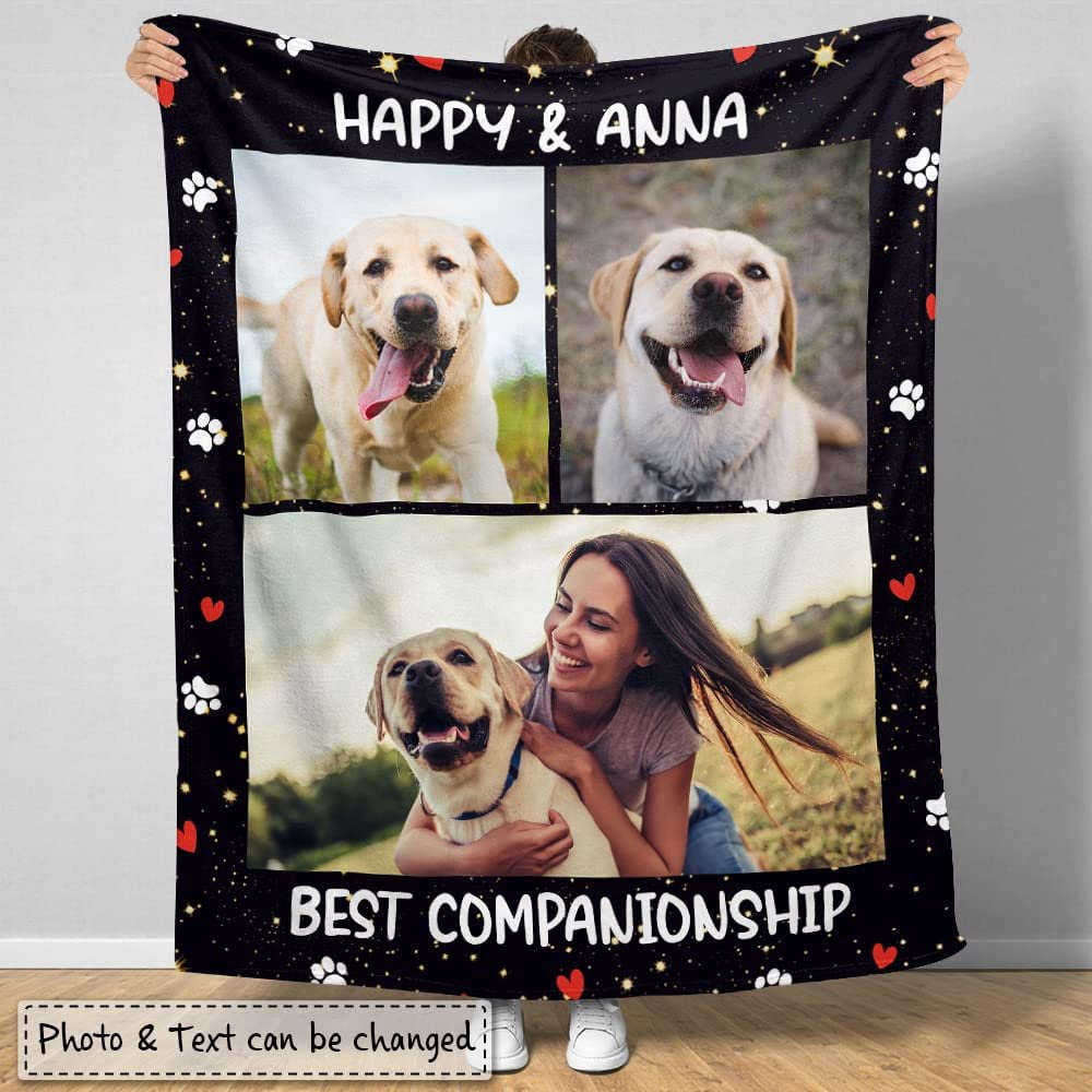Personalized Dog Photo Blanket Dog Cat Pet