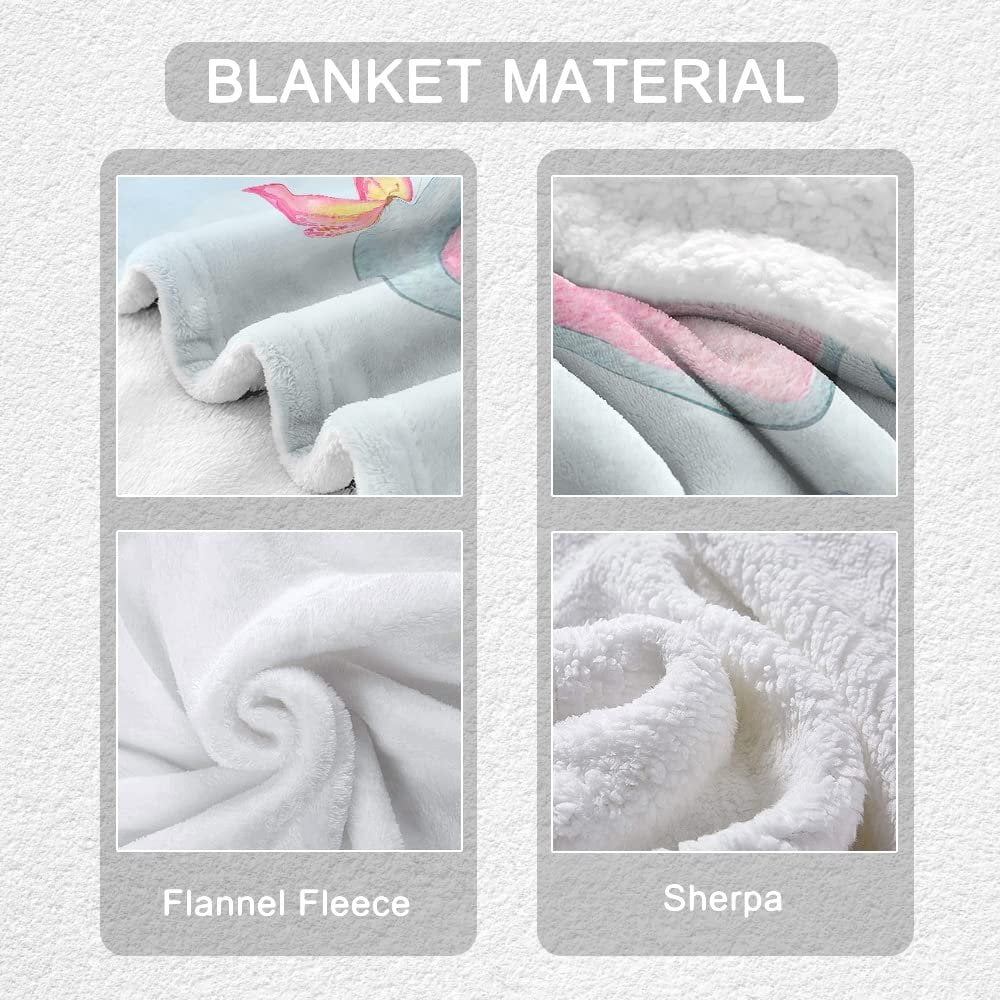 Personalized Lovely Baby Blanket Elephant Flowers