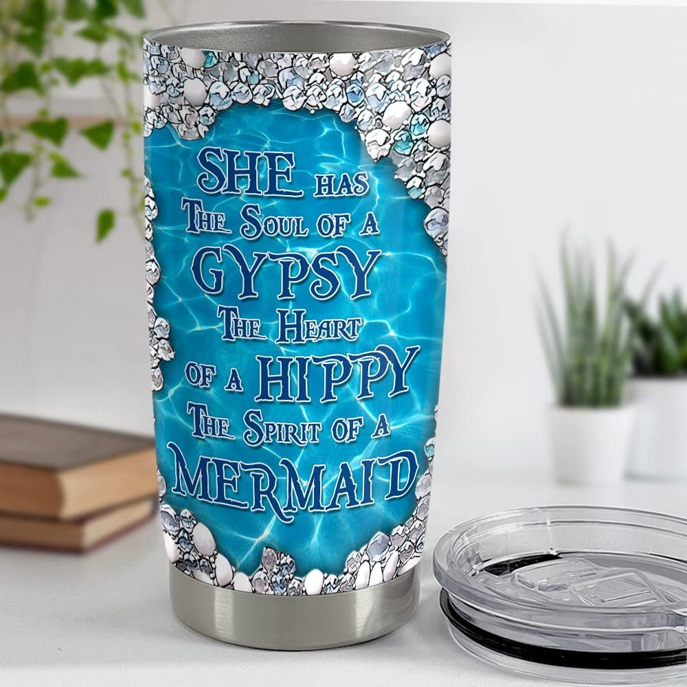 Personalized Mermaid Tumbler Jewelry Style Custom Name