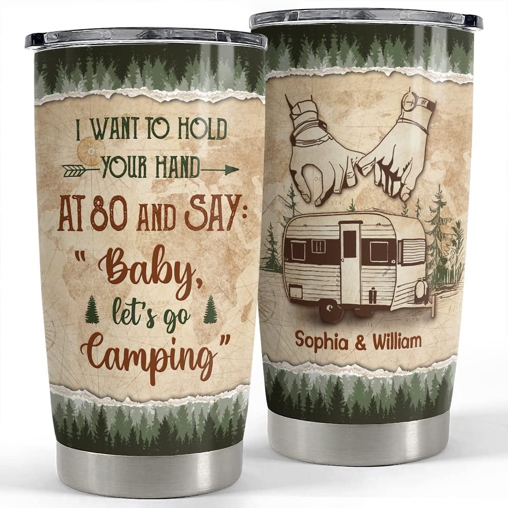 Personalized Couple Camping Soda Can Tumbler - Gift Idea For Couple/Camping Lover - I Love You Forever And Always main image 1