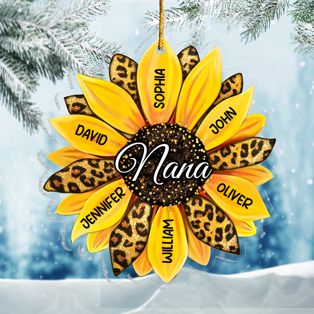Grandma Sunflower Personalized Ornament Sandjest