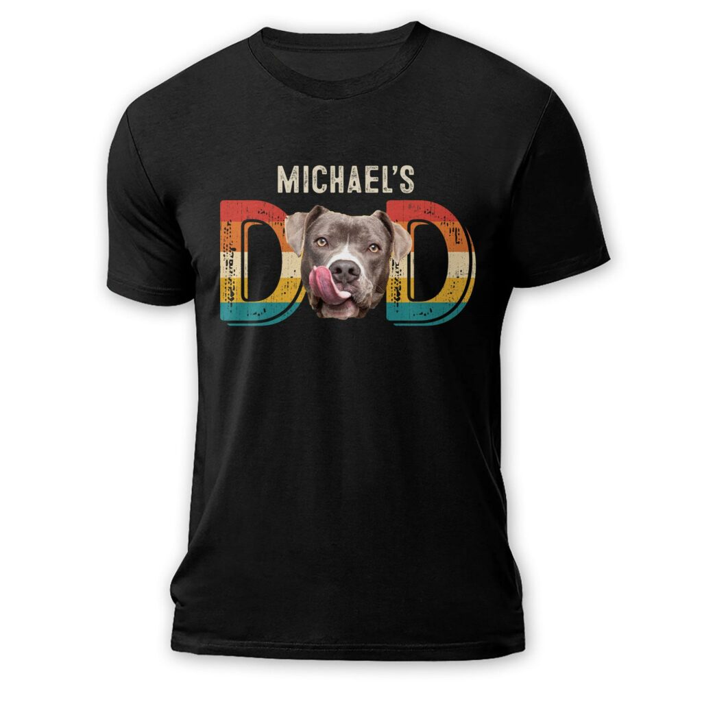 Funny Personalized Dog Dad Shirt With Customized Dog's Photo Sandjest