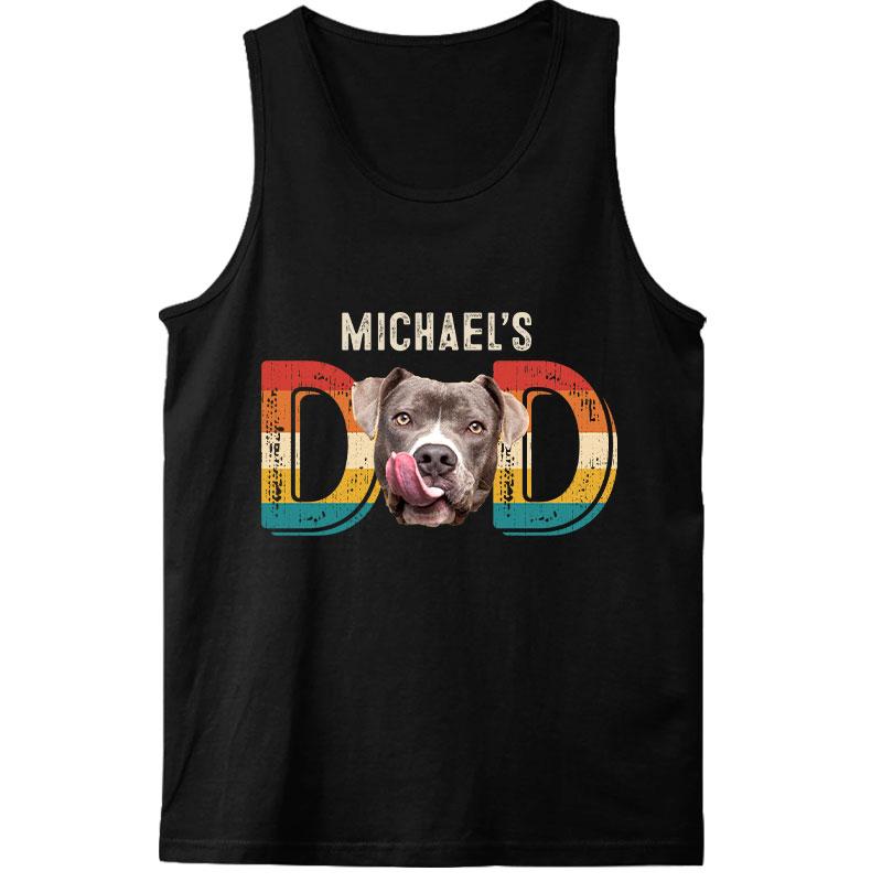 Funny Personalized Dog Dad Shirt With Customized Dog's Photo Sandjest