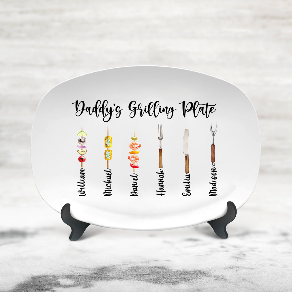 Personalized Dad Platter Custom Name Sandjest