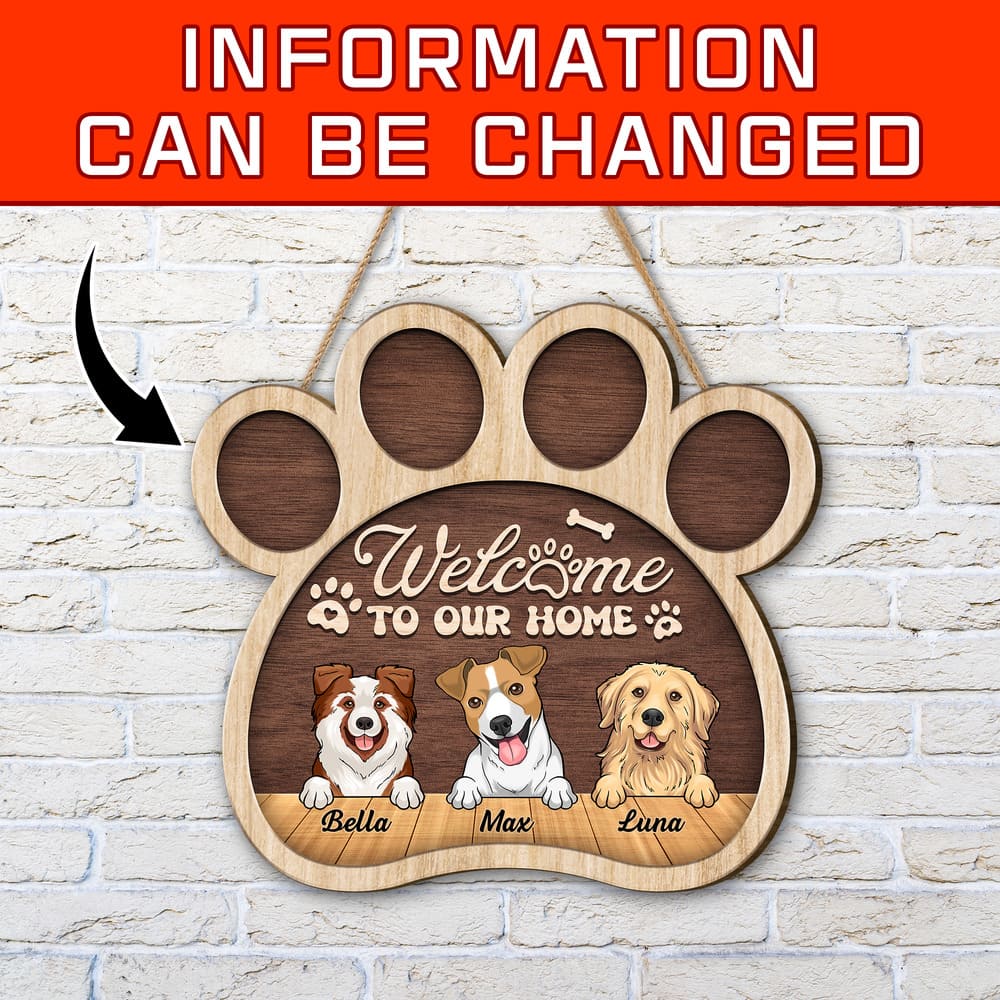 Personalized Dog Door Sign To Our Home Sandjest