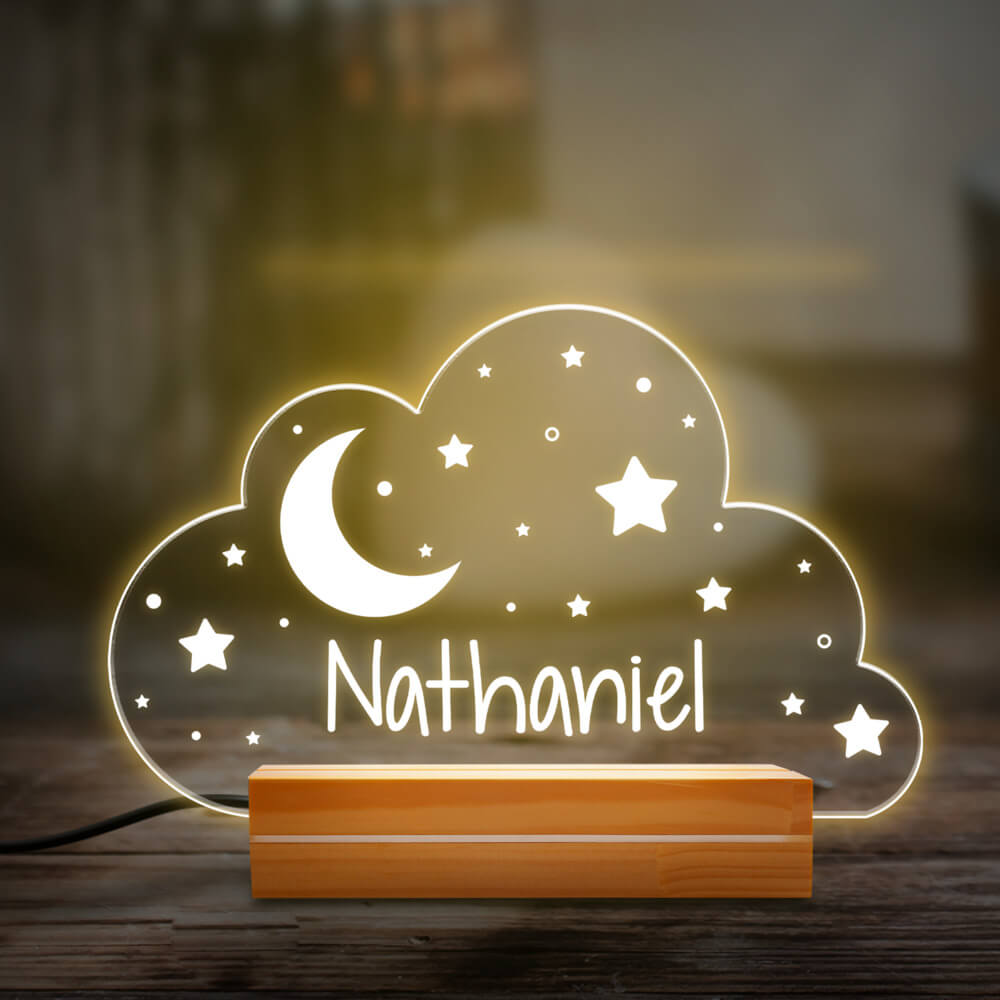 Personalized Moon Nursery Night Light Sandjest