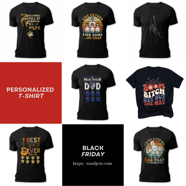 Unique t-shirt personalized with your chosen design and colors