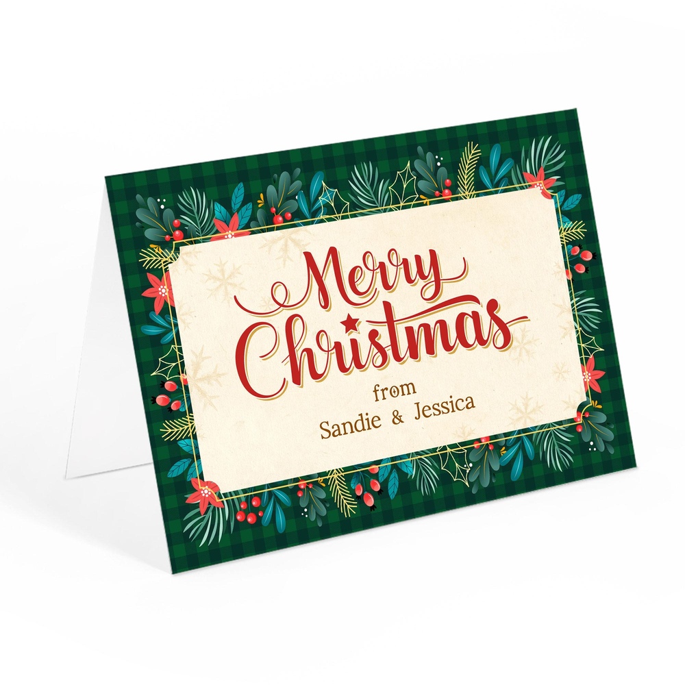 Personalized Christmas Greeting Card Custom Name Sandjest